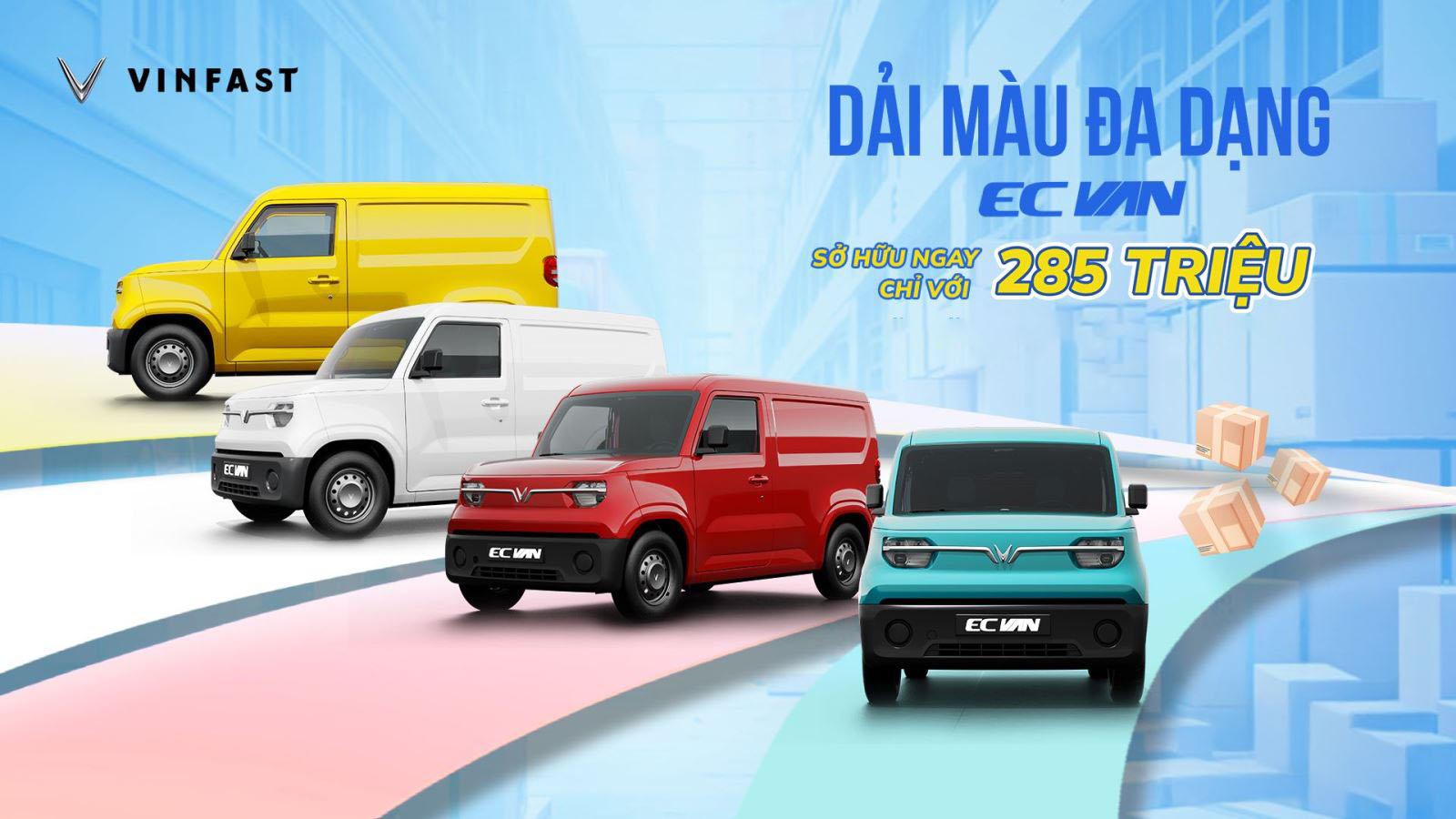 Nhận giá lăn bánh Vinfast EC VAN
